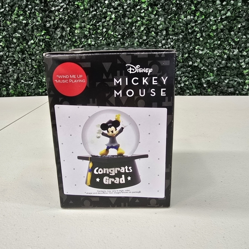 Graduation Disney Mickey Mouse Water Globe